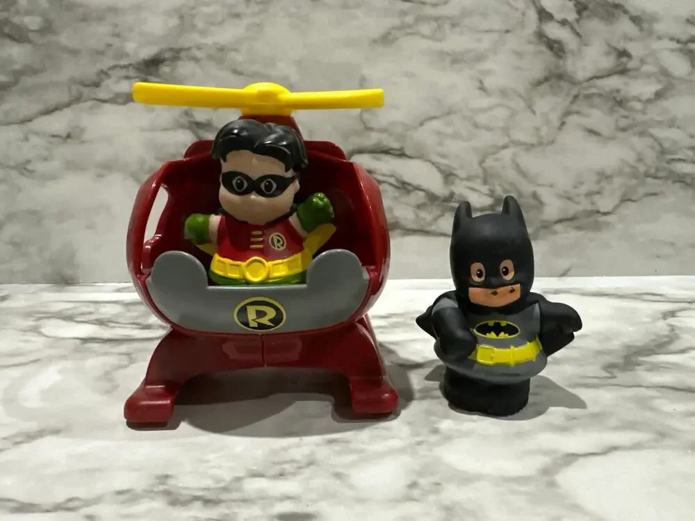 Little People Batman and robin with robins helicopter